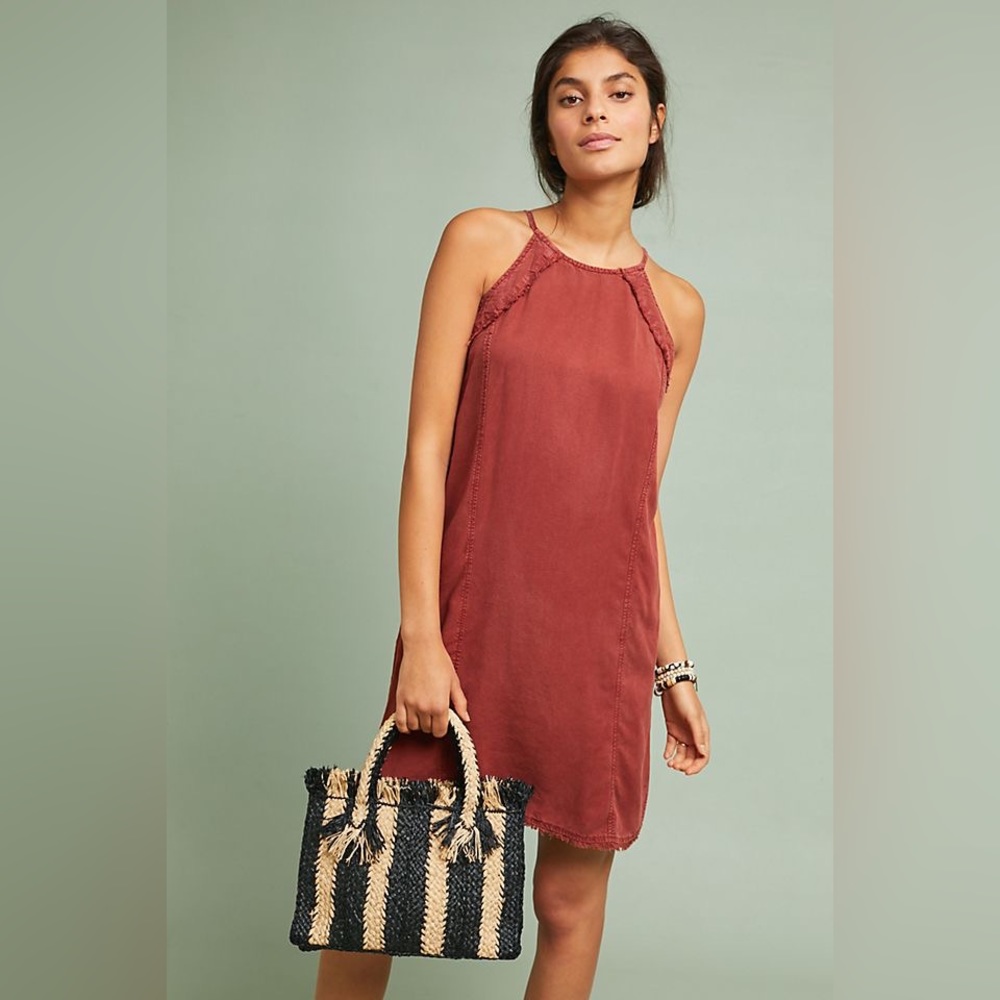 Cloth and Stone dress dark rust XS